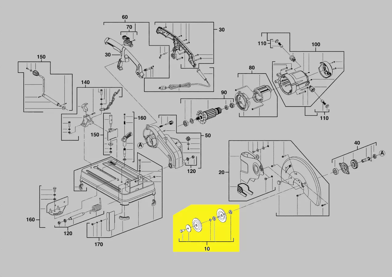 set fixation disque réf. 210125740 AEG